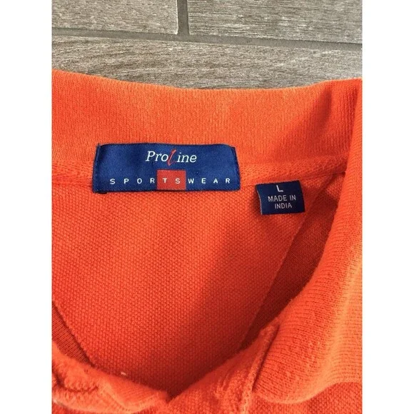 VTG Clemson Tigers Polo Men’s Large Orange White Striped 1980s NCAA